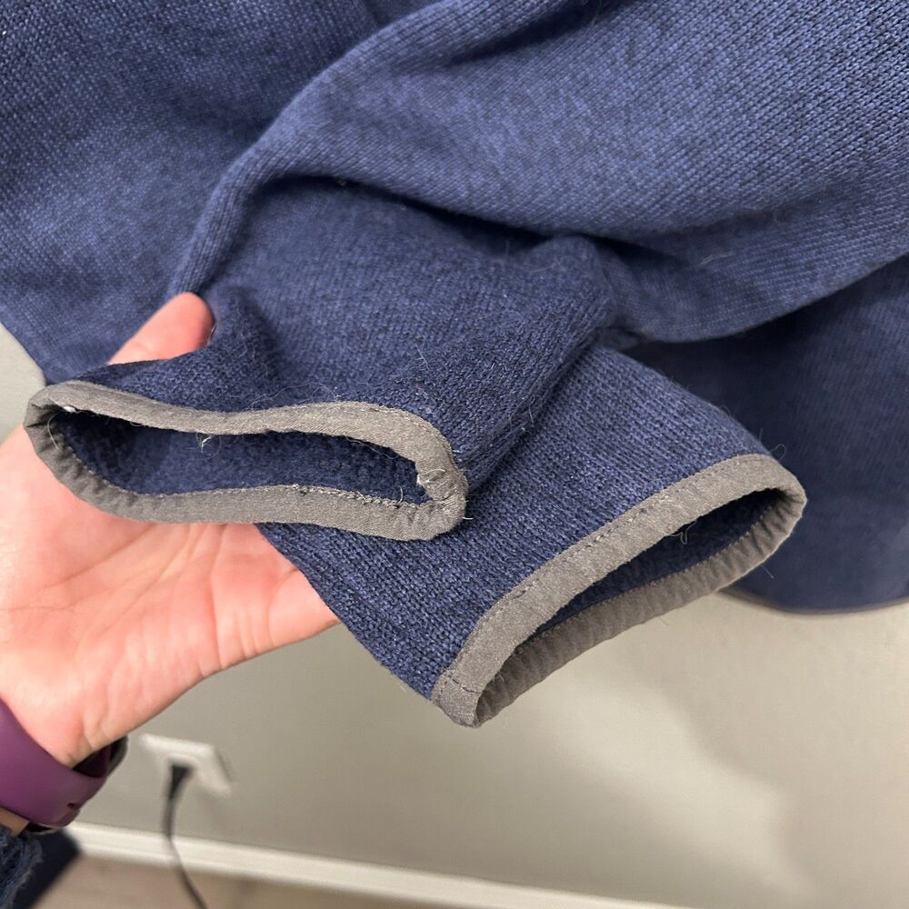 L.L.Bean Men's Sweater Fleece Pullover Bright Navy Size XL Reg Slightly Fitted - Picture 3 of 15